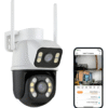 Câmera De Segurança A28b Wi-fi Smart Camera Dupla 3mp Icsee Branco