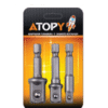 Adaptador Atopy Furadeira P/Soq Sext 3Pçs Atp24188