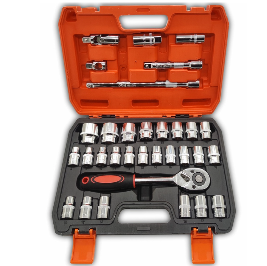 Maleta de Ferramentas com 32 Peças Encaixe Sextavado 1/2″ – ATOPY